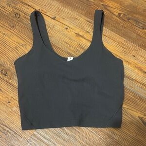 Lululemon Athletica Charcoal Ribbed Top